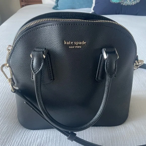 Like new! Black KATE SPADE Sylvia Dome Satchel Crossbody - Picture 4 of 14